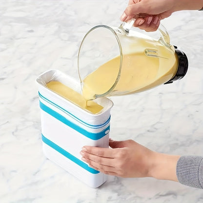 Versatile Freezer Food Block Maker - Ideal for Leftovers, Soups, Sauces and Smoothies - Durable ABS Material Kitchen Gadget