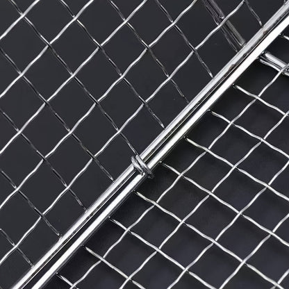 BBQ Fish Grill Basket - Rustproof Stainless Steel, Heavy Duty for Meat, Steak, Shrimp, Vegetables - Ideal for Outdoor Picnic and Camping, Grill Accessories