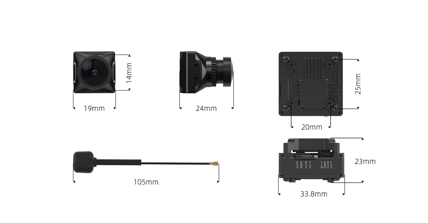 Caddx Walksnail Avatar GT FPV Kit — 1080P 100fps Dual Antenna Night Vision Drone with Starvis II Sensor, Max 2W VTX, Long Range