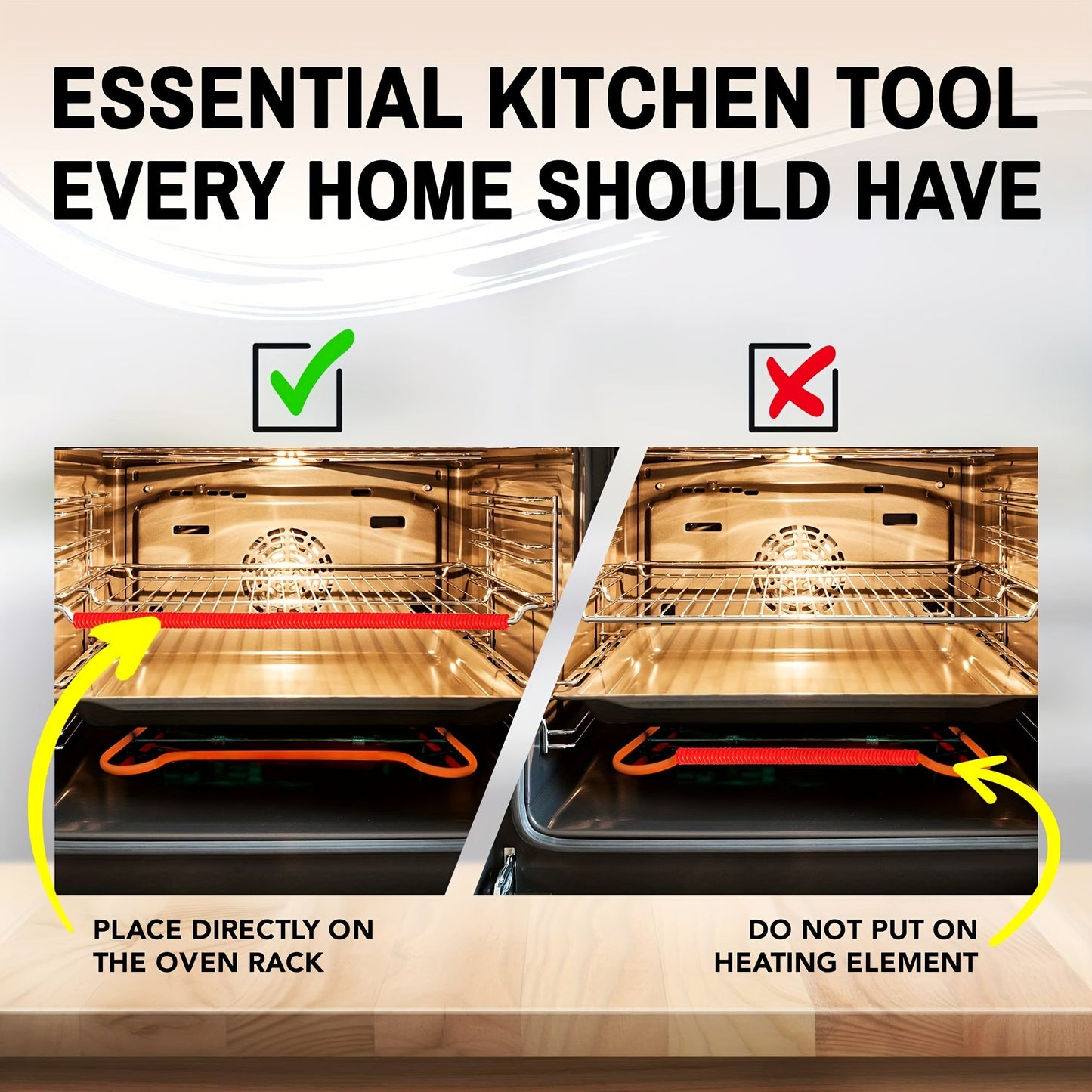 (2pc) Heat Resistant Oven Rack Shields – 14in Long Silicone Protectors – Prevent Burns and Protect Food-Grade Oven Racks