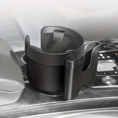 Adjustable Car Cup Holder Extender with Phone Mount – Fits Most Vehicles, Compatible with 32oz and 40oz Bottles and Large Cups