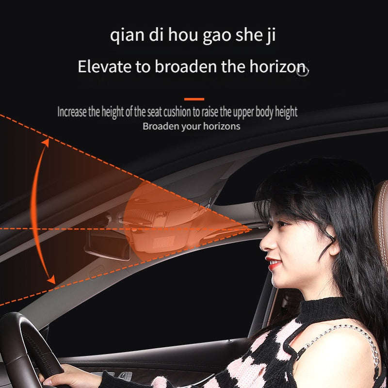 Thickened Car Seat Cushion with Angled Design for Short Stature - Boost Driving Comfort, Easy Care and Perfect Fit