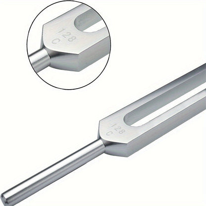 128Hz Medical-Grade Tuning Forks - Dual-Purpose Ear Cleaner and Vibration Tool | Large Ergonomic Design with Bell Clips for Soothing Ear Massage