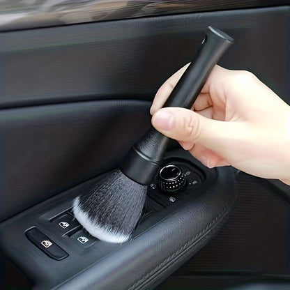 Premium Car Interior Detailing Brush - Soft Bristle Dusting Brush for Dash and Interior Cleaning (Black)
