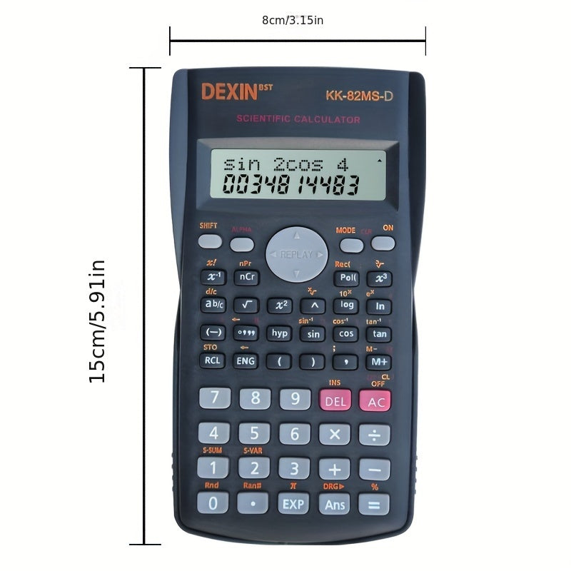 DEXIN KK-82MS-D Multifunctional Scientific Calculator - 240 Functions, Double-Line Display - Ideal for Student Exams - Economic Pack at Factory Price