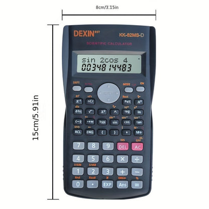 DEXIN KK-82MS-D Multifunctional Scientific Calculator - 240 Functions, Double-Line Display - Ideal for Student Exams - Economic Pack at Factory Price