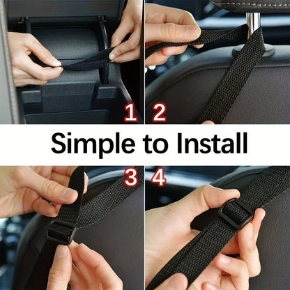 Large Capacity Car Seat Mesh Bag - Dog Storage Organizer, Handbag & Purse Clip Bag for Back Seat Pet Net Storage