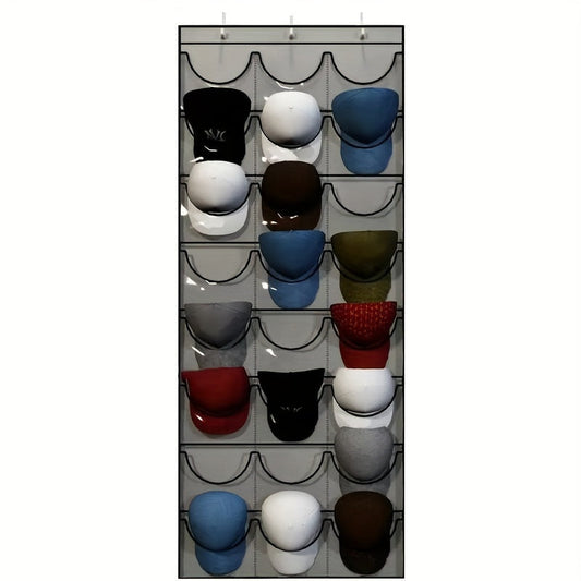 Wall-Mounted Hat Storage Bag – Hanging Multi-Pocket Organizer for Back Door & Household Use