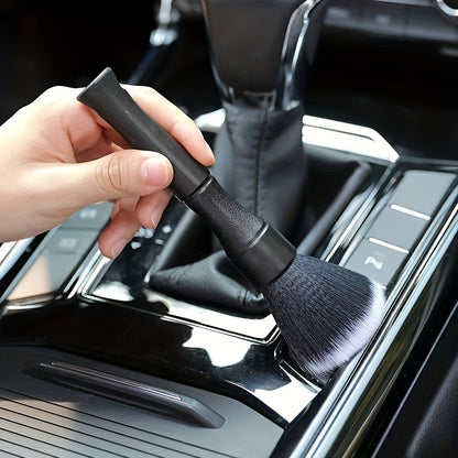 Premium Car Interior Detailing Brush - Soft Bristle Dusting Brush for Dash and Interior Cleaning (Black)