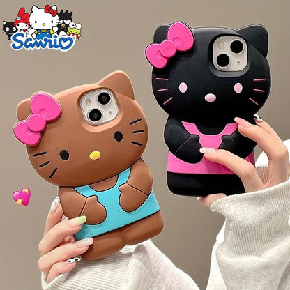 Sanrio Hello Kitty 3D Mobile Phone Case - Protective, Decorative, Cute Design, Ideal Gift for Christmas and Halloween ( Authorized )