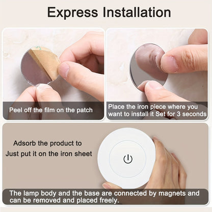 LED Touch Night Light – Dimmable Decorative Light for Bedroom, Aisle, Washroom, Living Room, Wardrobe and Cabinet (Warm/White Light)