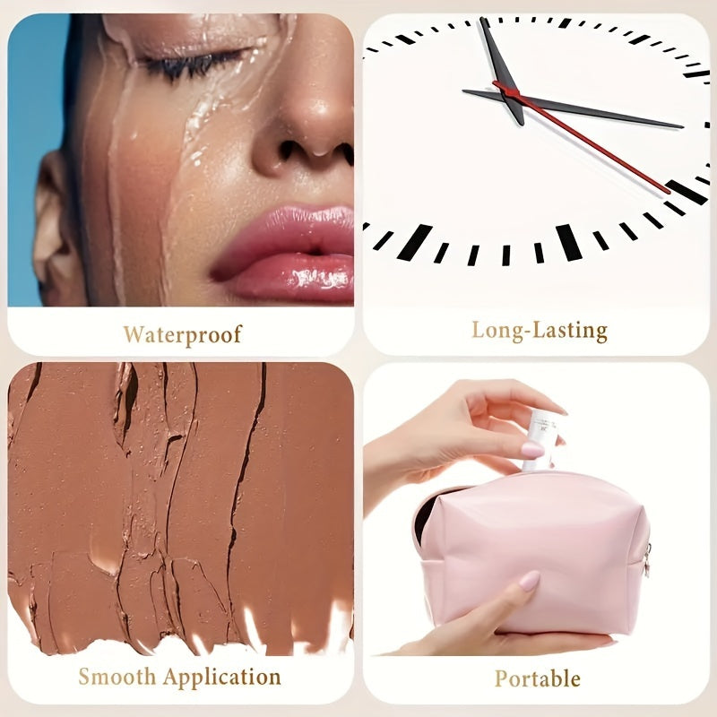 4Pcs Ultimate Cream Contour Kit - Seamless Blending Sticks with Highlighter, Blush and Bronzer - Buildable, Long-Lasting, Water-Resistant for Flawless Cheek Sculpting