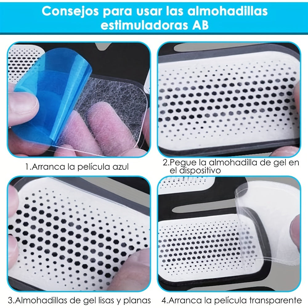 50pcs Abdominal Muscle Stimulation Gel Pads - Hydrogel Massage Patches, Self-Adhesive for Fitness Devices - Abdominal Muscle Training Patches