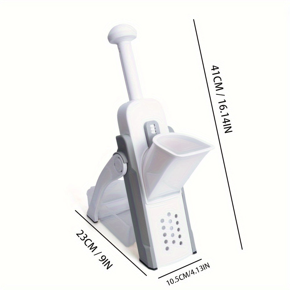 Adjustable Mandoline Slicer – Manual Vegetable Chopper, Potato Slicer, French Fry Cutter, Salad Maker – Kitchen Gadget with Stainless Steel Blade, ABS Material – Essential Back to School
