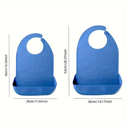 Large/Extra Large Silicone Bibs for Adults – Waterproof Three-Dimensional Food Bibs for Elderly