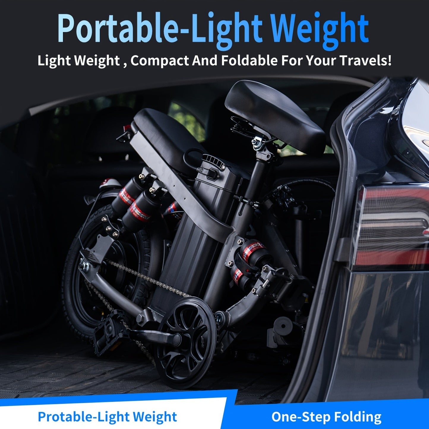 High-Performance Folding Electric Bike - 500W Motor, 14" Tire, 20MPH Speed, 25 Miles Range, Dual Suspension, 48V 13AH Battery - Ideal Commuter Ebike for Adults