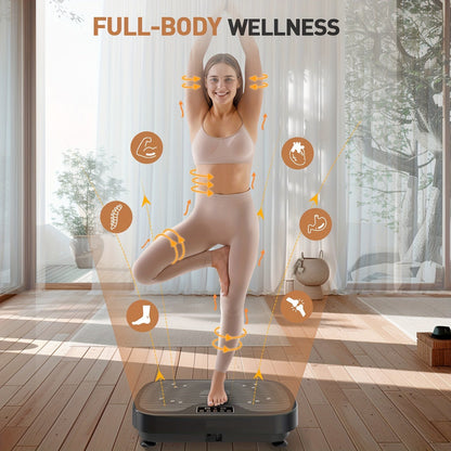 Vibration Plate Fitness Platform – Full Body Shaker Machine for Lymphatic Drainage, Weight Loss and Fat Burning, Exercise Machine for Women and Men
