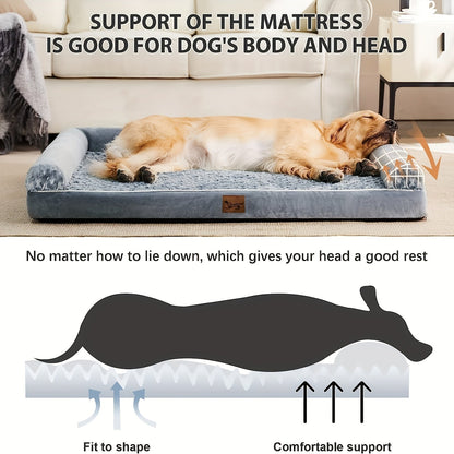 Orthopedic XL Dog Bed for Extra Large Dogs – Removable Washable Cover, Ideal for Crates