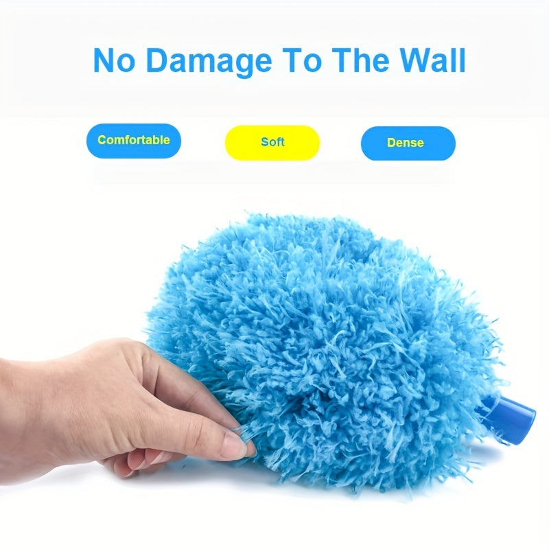 Extendable Ceiling Fan Cleaner Duster - Removable and Washable Microfiber Brush, Reaches High Ceilings - Dust Removal for Fans, Furniture, Cars & More - Ideal for Bedroom, Living Room, and Wall Cleaning