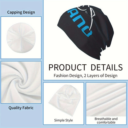 Stylish Thin Flying Fish Hat – Brimless Fitted Cap with Skull Design – Fashionable Unisex Headwear for Casual Wear
