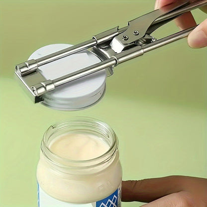 Adjustable Jar and Lid Opener - Stainless Steel Manual Can Opener with Easy Grip, Ideal for Weak Hands and Home Use