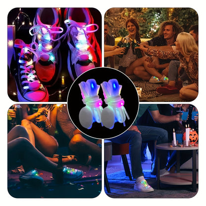 5 Pairs Light Up LED Shoe Laces – Flashing Nylon Shoelaces with 3 Modes, Glow in the Dark for Night Parties & Christmas Favors