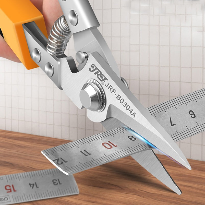 Heavy-Duty Stainless Steel Industrial Shears – Precise Cutting for Metal, PVC, Tin, Ergonomic Grip, Rust-Resistant, Ideal for Professional & DIY Projects