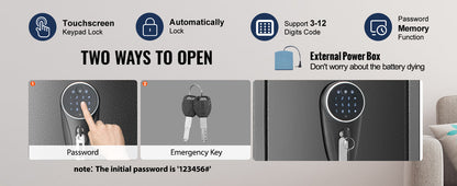 SucceBuy 3-8 Gun Safe – Digital Keypad Lock Cabinet with Removable Shelf for Rifles & Pistols