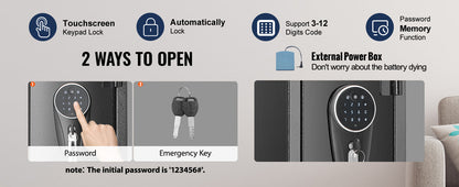 SucceBuy 3-8 Gun Safe – Digital Keypad Lock Cabinet with Removable Shelf for Rifles & Pistols