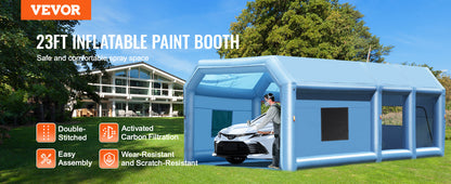 VEVOR Inflatable Paint Booth – Portable Car Spray Booth with Powerful Blowers & Air Filter System
