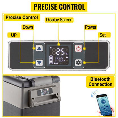 SucceBuy Portable Car Refrigerator Mini Fridge — 20L–55L Compressor Cooler DC 110-240V Ice Box for Camping