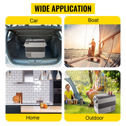 SucceBuy Portable Car Refrigerator Mini Fridge — 20L–55L Compressor Cooler DC 110-240V Ice Box for Camping