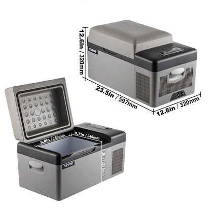 SucceBuy Portable Car Refrigerator Mini Fridge — 20L–55L Compressor Cooler DC 110-240V Ice Box for Camping