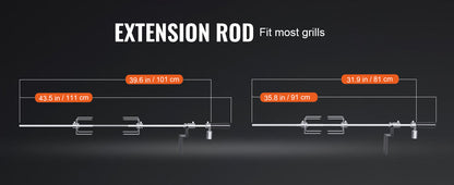 SucceBuy Universal Grill Rotisserie Kit – 9W Motor Stainless Steel Electric BBQ Automatic Grilling Set