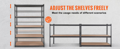 SucceBuy 5-Tier Heavy Duty Metal Storage Shelving Unit – Standing Organizer Rack for Kitchen, Living Room, Warehouse & Flower Stand