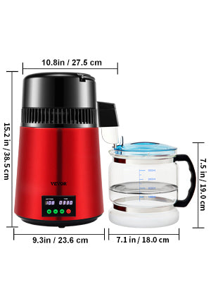 SucceBuy 4L Water Distiller – Home Purifier with 1L/H Distilling Speed & Touch Screen