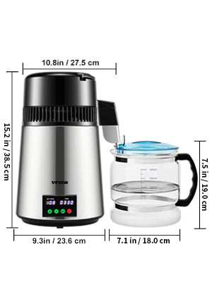SucceBuy 4L Water Distiller – Home Purifier with 1L/H Distilling Speed & Touch Screen