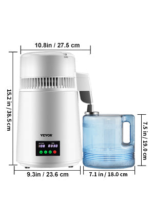 SucceBuy 4L Water Distiller – Home Purifier with 1L/H Distilling Speed & Touch Screen